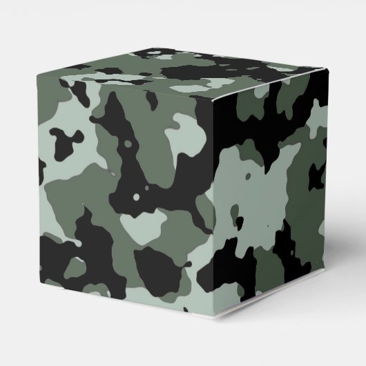 Militair groen Camouflage Patroon Bedankdoosjes (Achterkant)