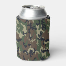 Militair groen Camouflage Patroon Blikjeskoeler