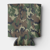 Militair groen Camouflage Patroon Blikjeskoeler (Voorkant)