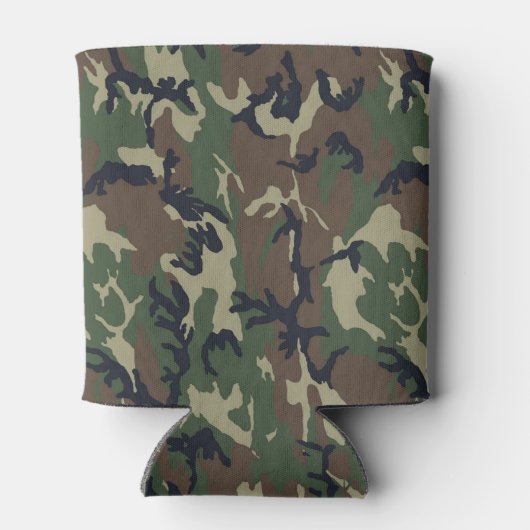 Militair groen Camouflage Patroon Blikjeskoeler (Achterkant)