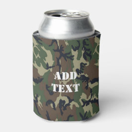 Militair groen Camouflage Patroon Blikjeskoeler