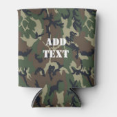 Militair groen Camouflage Patroon Blikjeskoeler (Voorkant)