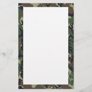 Militair groen Camouflage Patroon Briefpapier