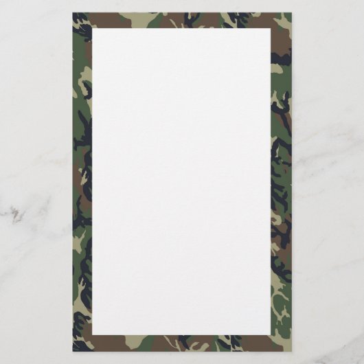 Militair groen Camouflage Patroon Briefpapier (Voorkant)