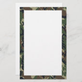 Militair groen Camouflage Patroon Briefpapier (Voorkant / Achterkant)