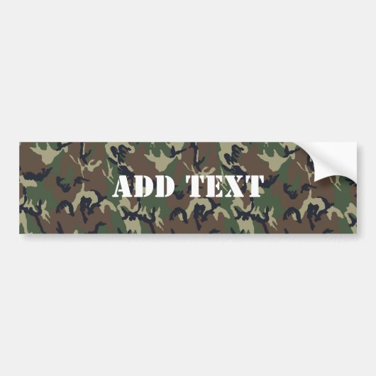 Militair groen Camouflage Patroon Bumpersticker (Voorkant)