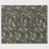 Militair groen Camouflage Patroon Cadeaupapier (Vlak)
