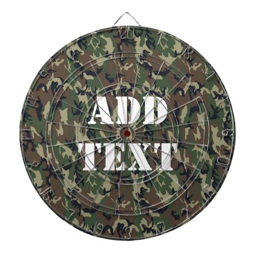 Militair groen Camouflage Patroon Dartbord (Voorkant)