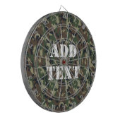 Militair groen Camouflage Patroon Dartbord (Voorkant Links)