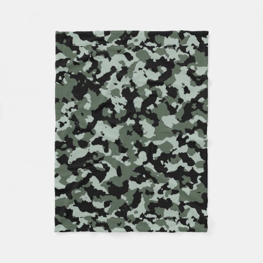 Militair groen Camouflage Patroon Fleece Deken (Voorkant)