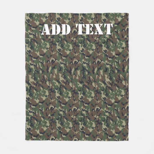 Militair groen Camouflage Patroon Fleece Deken (Voorkant)