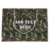 Militair groen Camouflage Patroon Groot Cadeauzakje (Voorkant)