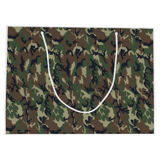 Militair groen Camouflage Patroon Groot Cadeauzakje (Achterkant)