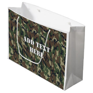 Militair groen Camouflage Patroon Groot Cadeauzakje