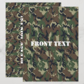 Militair groen Camouflage Patroon Kaart (Voorkant / Achterkant)