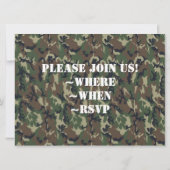 Militair groen Camouflage Patroon Kaart (Achterkant)