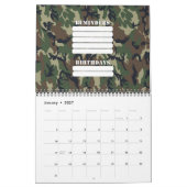 Militair groen Camouflage Patroon Kalender (Jan 2027)