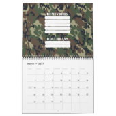 Militair groen Camouflage Patroon Kalender (Mar 2027)