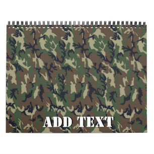 Militair groen Camouflage Patroon Kalender