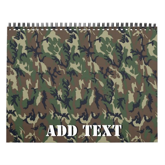 Militair groen Camouflage Patroon Kalender (Hoes)