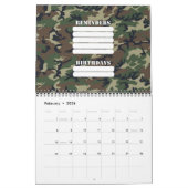 Militair groen Camouflage Patroon Kalender (Feb 2026)