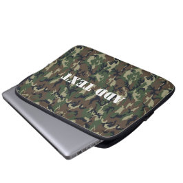 Militair groen Camouflage Patroon Laptop Sleeve