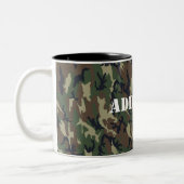 Militair groen Camouflage Patroon Matglas Koffiemok (Links)