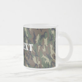 Militair groen Camouflage Patroon Matglas Koffiemok