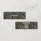 Militair groen Camouflage Patroon Mini Visitekaartje (Voorkant / Achterkant)