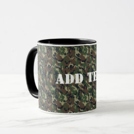 Militair groen Camouflage Patroon Mok