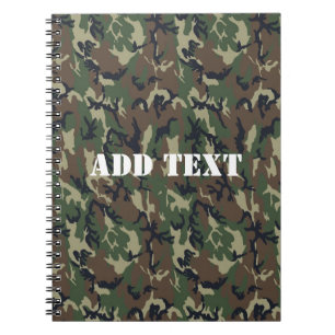 Militair groen Camouflage Patroon Notitieboek