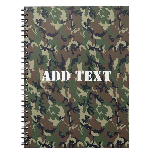 Militair groen Camouflage Patroon Notitieboek (Voorkant)