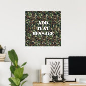 Militair groen Camouflage Patroon Poster (Thuiskantoor)