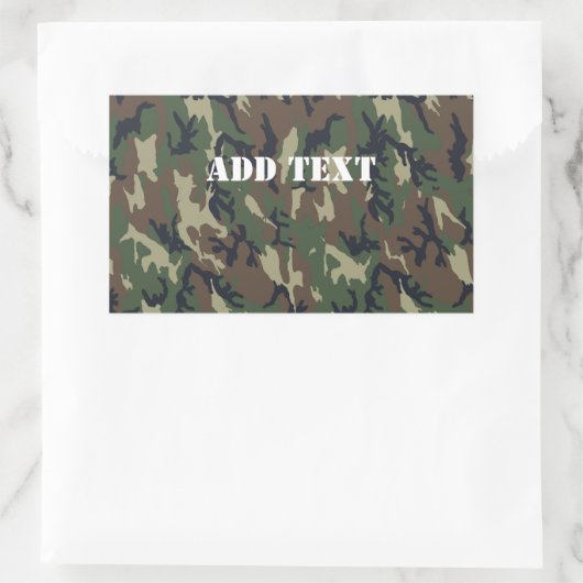 Militair groen Camouflage Patroon Rechthoekige Sticker (Tas)