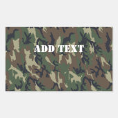 Militair groen Camouflage Patroon Rechthoekige Sticker (Voorkant)