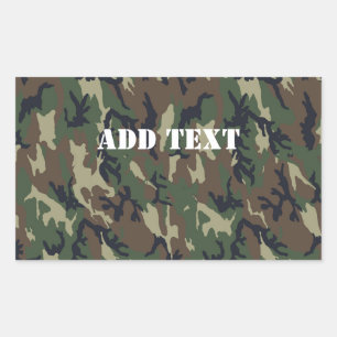 Militair groen Camouflage Patroon Rechthoekige Sticker