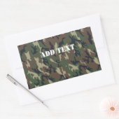 Militair groen Camouflage Patroon Rechthoekige Sticker (Envelop)