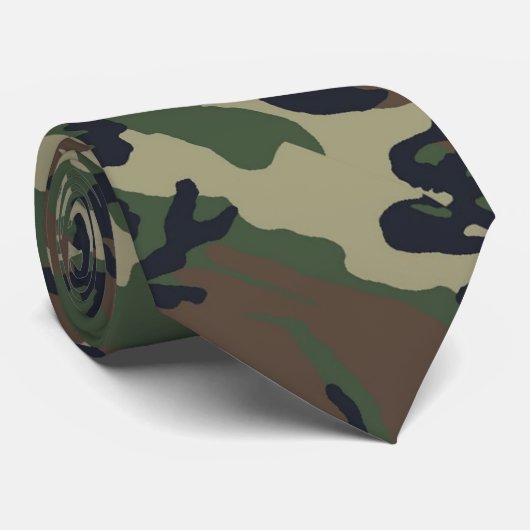 Militair groen Camouflage Patroon Stropdas (Opgerold)