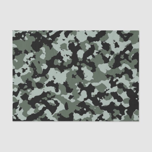 Militair groen Camouflage Patroon Tissuepapier (Voorkant)