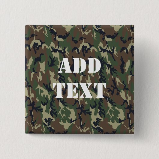Militair groen Camouflage Patroon Vierkante Button 5,1 Cm (Voorkant)