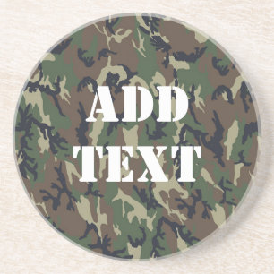 Militair groen Camouflage Patroon Zandsteen Onderzetter