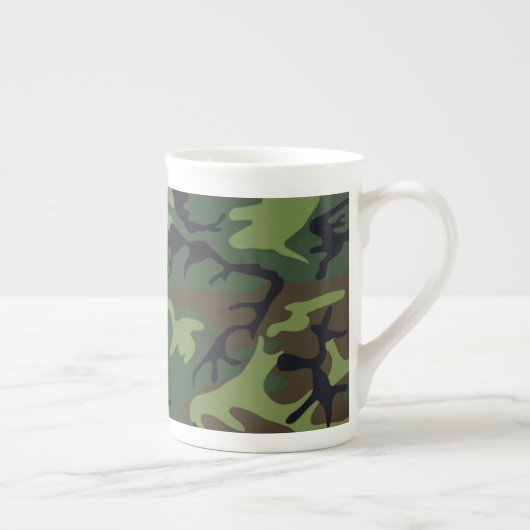 Militair Groen Camouflage Porselein Kop (Rechts)