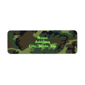 militair groen camouflage retouradres etiket (Voorkant)