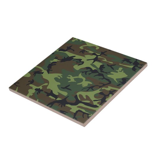 Militair Groen Camouflage Tegeltje (Zijkant)