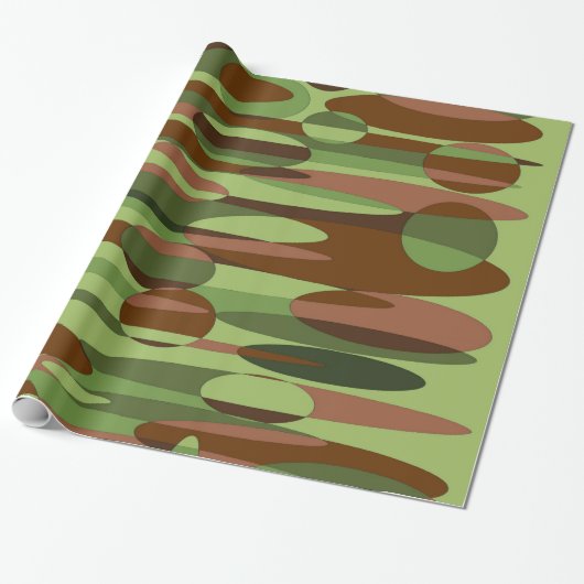 Militair groen en bruin cadeaupapier (Uitgerold)