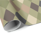 Militair groen en bruin camouflagepatroon cadeaupapier (Rol Hoek)