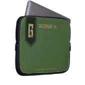 Militair Groen Laptop Sleeve (Voorkant Rechts)