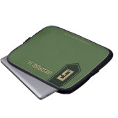 Militair Groen Laptop Sleeve (Voorkant onderkant)
