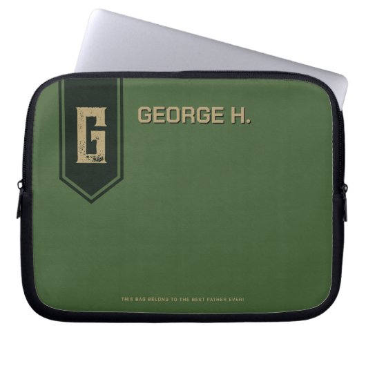 Militair Groen Laptop Sleeve (Voorkant)