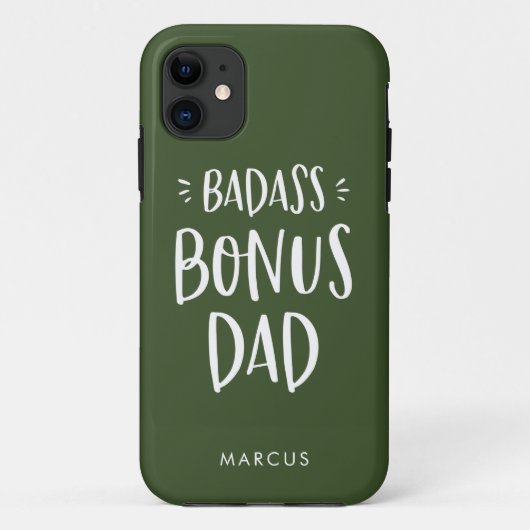 Militair Groene Bonus Pap Stepfather gepersonalise Case-Mate iPhone Case (Achterkant)